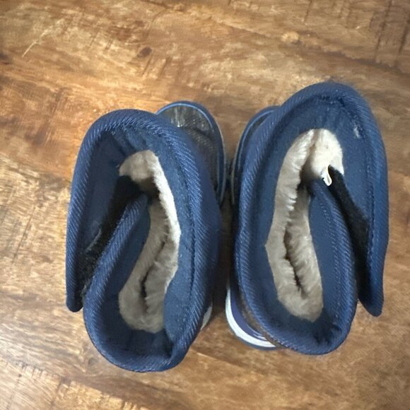 HOBIBEAR Boys Snow Boots Winter Waterproof Slip Resistant Blue - Picture 5 of 7